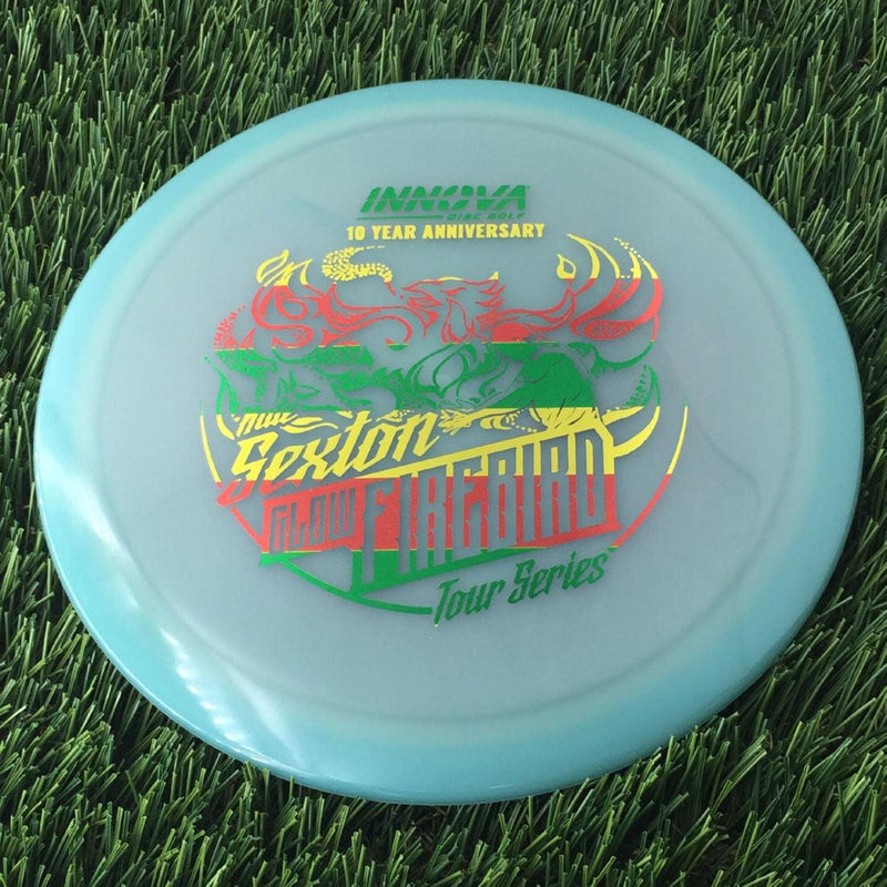 Innova Proto Color Glow Champion Firebird with Nate Sexton "Sexybird" 10 Year Anniversary Tour Series Stamp - 175g - Translucent Muted Blue