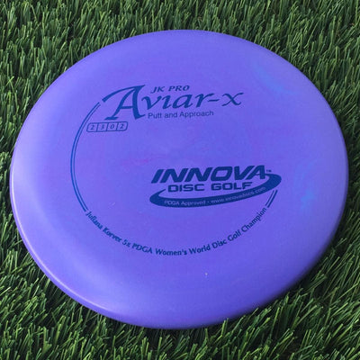 Innova Pro JK Aviar-x with Juliana Korver 5x PDGA Women's World Disc Golf Champion Stamp - 167g Purple