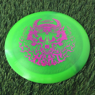 Discraft Elite Z Swirl Heat with 2023 Ledgestone Edition - Wave 1 Stamp - 174g - Translucent Green