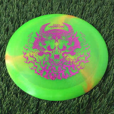 Discraft Elite Z Swirl Heat with 2023 Ledgestone Edition - Wave 1 Stamp - 174g - Translucent Green