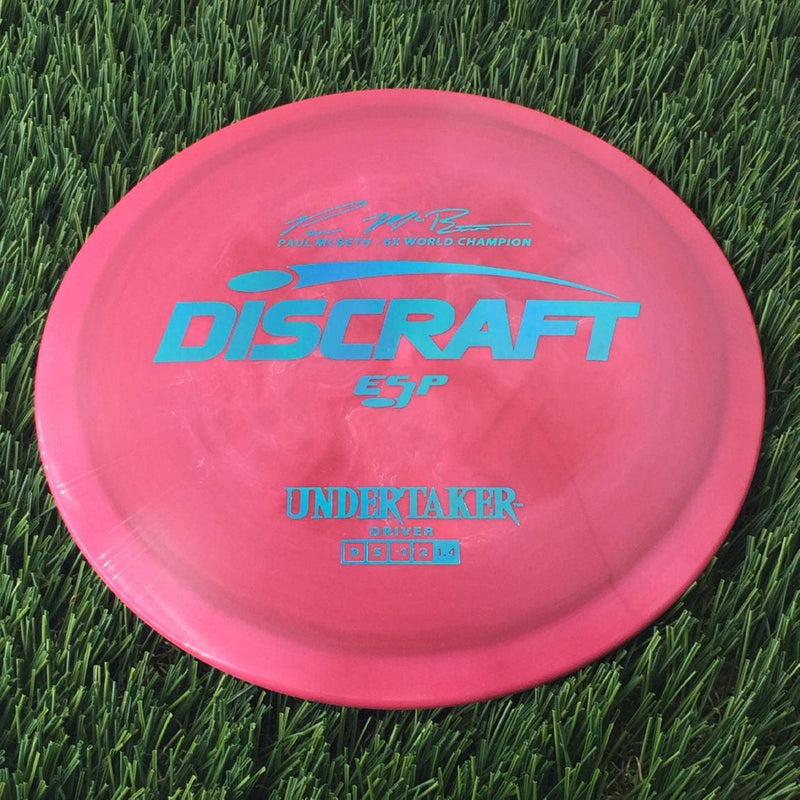 Discraft ESP Undertaker with Paul McBeth - 6x World Champion Signature Stamp - 169g Dark Pink