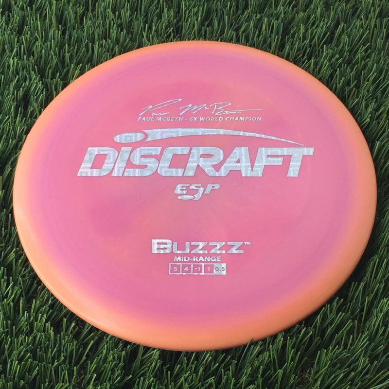 Discraft ESP Buzzz with Paul McBeth - 6x World Champion Signature Stamp - 176g Orangish Pink