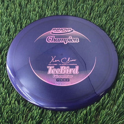 Innova Champion Teebird with Ken Climo 12 Time World Champion Signature Stamp - 167g - Translucent Purple