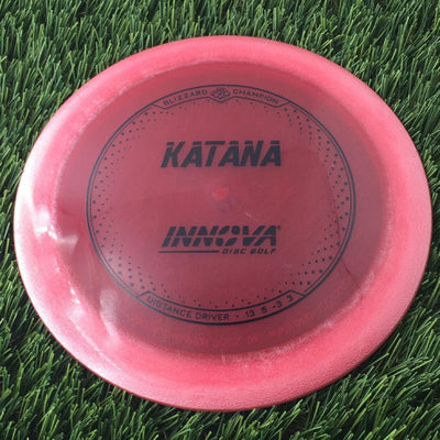 Innova Champion Blizzard Katana with Burst Logo Stock Stamp - 158g - Translucent Red