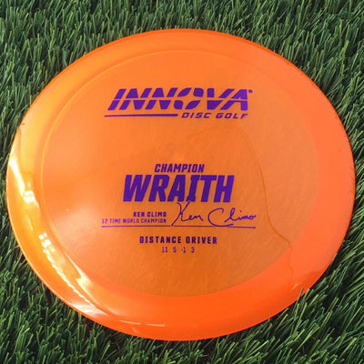 Innova Champion Wraith with Ken Climo 12 Time World Champion Burst Logo Stamp - 170g - Translucent Orange