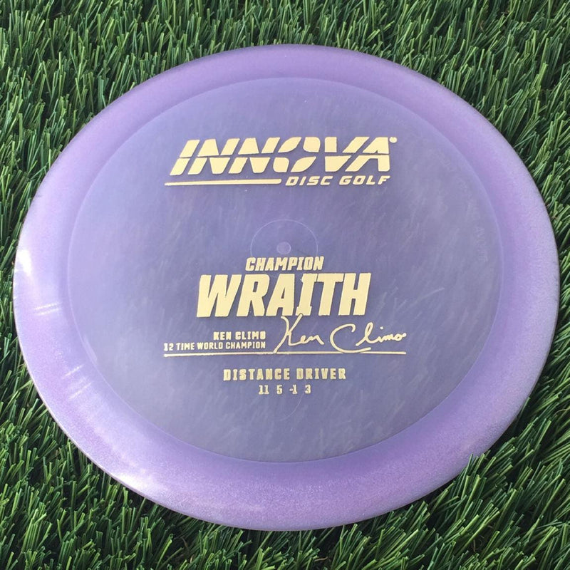 Innova Champion Wraith with Ken Climo 12 Time World Champion Burst Logo Stamp - 171g - Translucent Purple