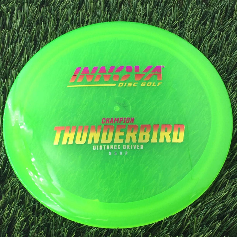 Innova Champion Thunderbird with Burst Logo Stock Stamp - 175g - Translucent Neon Green