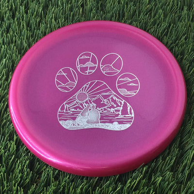 Kastaplast K1 Hard Berg X with Stacie Rawnsley Tour Series 2024 - Pawprint Sunset Stamp - 175g Purple