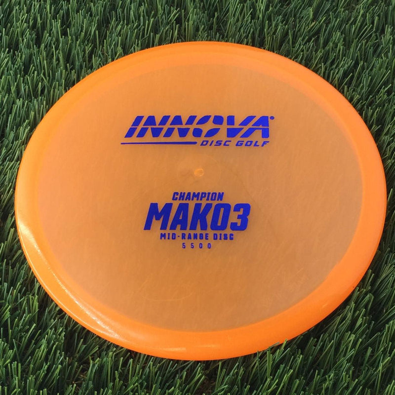 Innova Champion Mako3 with Burst Logo Stock Stamp - 170g - Translucent Orange