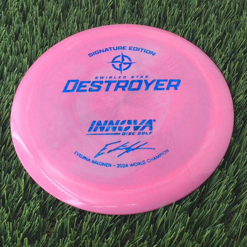 Innova Swirled Star Destroyer with Eveliina Salonen - 2024 World Champion Signature Edition Stamp - 175g Pink