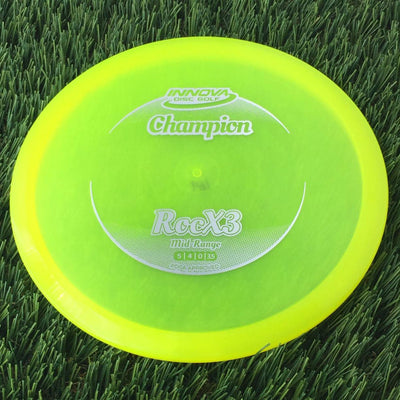 Innova Champion RocX3 with Circle Fade Stock Stamp - 169g - Translucent Yellow