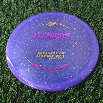 Innova Champion Metal Flake Teebird3 with Burst Logo Stock Stamp - 168g - Translucent Purple