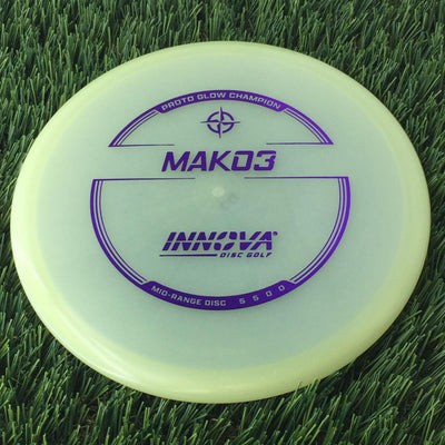 Innova Proto Glow Champion Mako3 with Burst Logo Stock Stamp - 177g - Translucent Glow