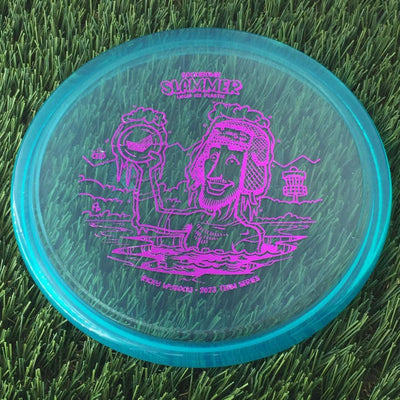 Dynamic Discs Lucid Ice SockiBomb Slammer with Ricky Wysocki Ice Bath 2023 Team Series Stamp - 175g - Translucent Light Blue