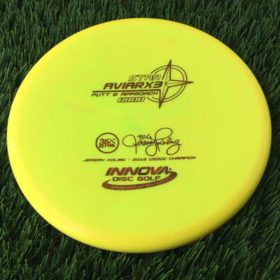 Innova Star AviarX3 with Big Jerm - Jeremy Koling - 2016 USDGC Champion Stamp - 172g Yellow