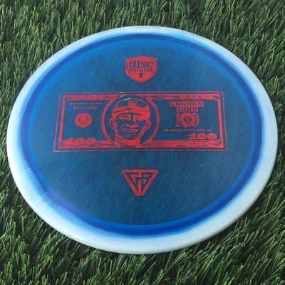 Discmania Horizon C-Line Metal Flake FD3 with Gannon Buhr - Most Money Earned in a Season $211,432 - Dollar Bill - GB Stamp - 175g - Translucent Blue