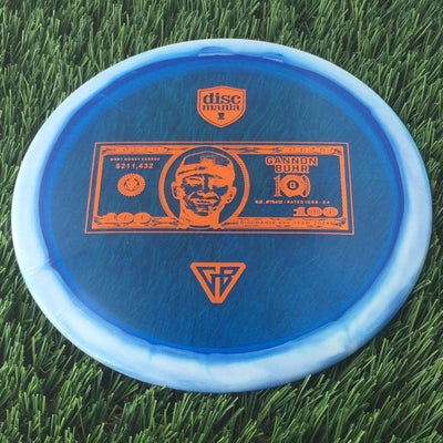 Discmania Horizon C-Line Metal Flake FD3 with Gannon Buhr - Most Money Earned in a Season $211,432 - Dollar Bill - GB Stamp - 174g - Translucent Blue