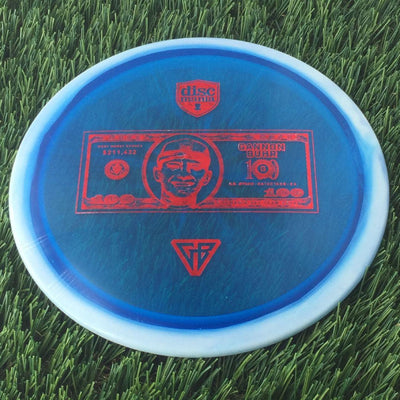 Discmania Horizon C-Line Metal Flake FD3 with Gannon Buhr - Most Money Earned in a Season $211,432 - Dollar Bill - GB Stamp - 175g - Translucent Blue