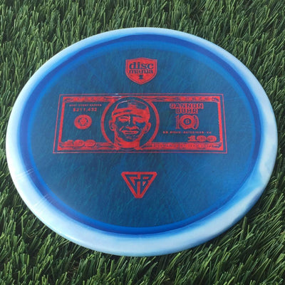 Discmania Horizon C-Line Metal Flake FD3 with Gannon Buhr - Most Money Earned in a Season $211,432 - Dollar Bill - GB Stamp - 175g - Translucent Blue