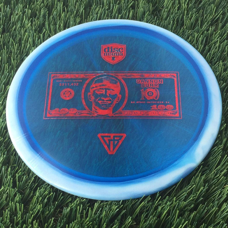 Discmania Horizon C-Line Metal Flake FD3 with Gannon Buhr - Most Money Earned in a Season $211,432 - Dollar Bill - GB Stamp - 176g - Translucent Blue