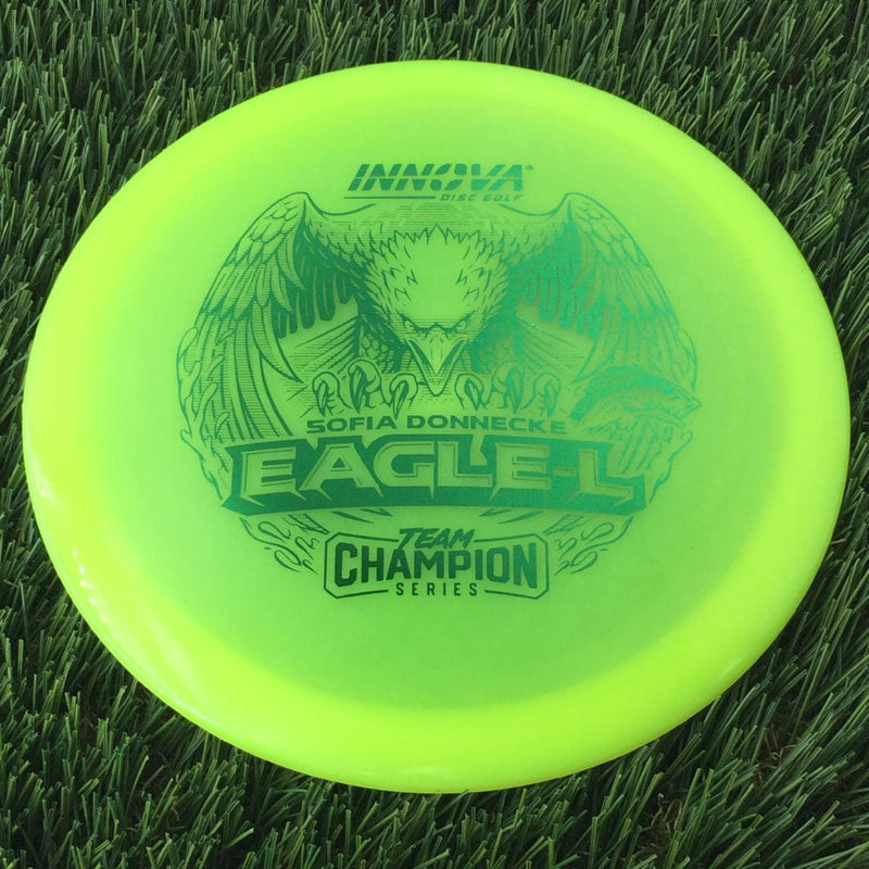 Innova Proto Glow Champion Eagle-L with Sofia Donnecke Team Champion Series 2025 Stamp - 175g - Translucent Yellow