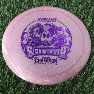 Innova Moondust Champion Sidewinder with Emily Weatherman Team Champion Series 2025 Stamp - 170g - Translucent Muted Pink