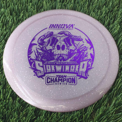 Innova Moondust Champion Sidewinder with Emily Weatherman Team Champion Series 2025 Stamp - 170g - Translucent Muted Pink