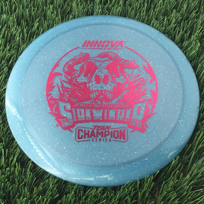 Innova Moondust Champion Sidewinder with Emily Weatherman Team Champion Series 2025 Stamp - 171g - Translucent Muted Blue