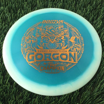 Innova Proto Glow Halo Champion Gorgon with Dennis Augustsson Team Champion Series 2025 Stamp - 175g - Translucent Bluish White