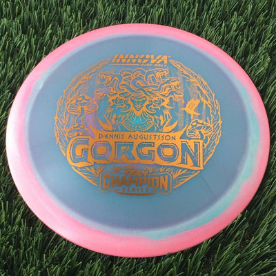 Innova Proto Glow Halo Champion Gorgon with Dennis Augustsson Team Champion Series 2025 Stamp - 175g - Translucent Bluish Pink