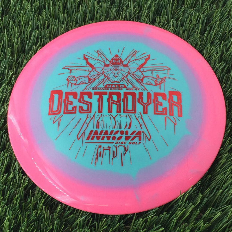 Innova Halo Star Destroyer with Burst Logo Stock Stamp - 170g Turquoise Pink