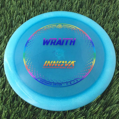 Innova Champion Blizzard Wraith with Burst Logo Stock Stamp - 139g - Translucent Blue