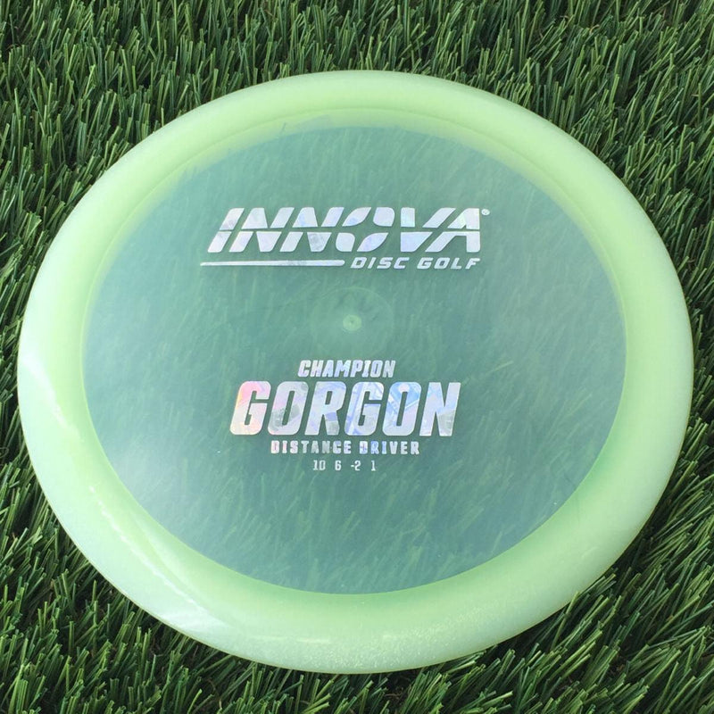 Innova Champion Gorgon with Burst Logo Stock Stamp - 167g - Translucent Pale Green