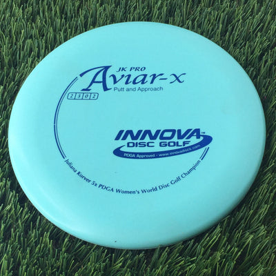 Innova Pro JK Aviar-x with Juliana Korver 5x PDGA Women's World Disc Golf Champion Stamp - 159g Turquoise Blue