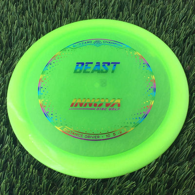 Innova Champion Blizzard Beast with Burst Logo Stock Stamp - 150g - Translucent Neon Green