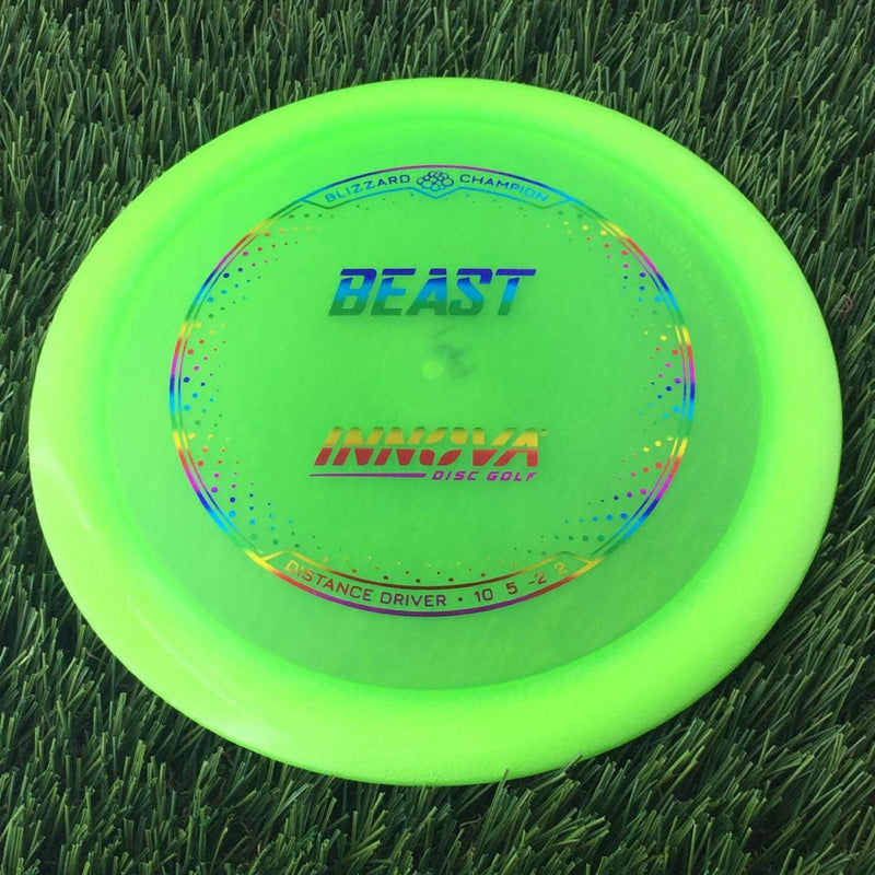 Innova Champion Blizzard Beast with Burst Logo Stock Stamp - 149g - Translucent Neon Green