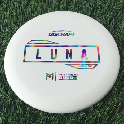 Discraft Putter Line Hard Luna with PM Logo Stock Stamp Stamp - 174g White