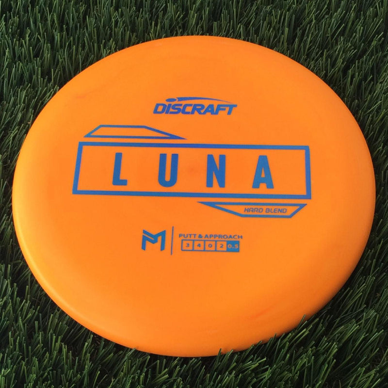 Discraft Putter Line Hard Luna with PM Logo Stock Stamp Stamp - 173g Orange