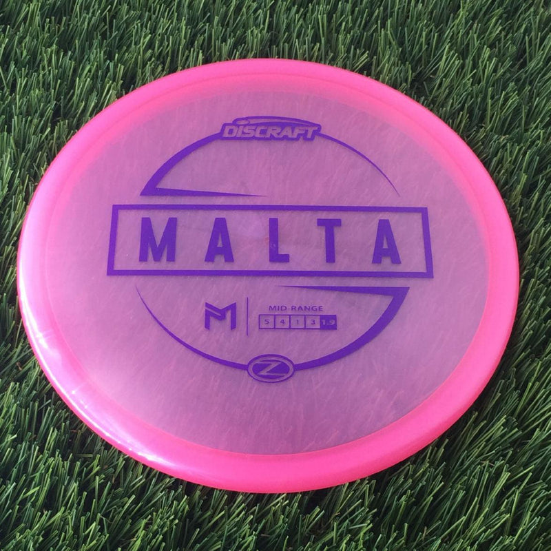 Discraft Elite Z Malta with PM Logo Stock Stamp Stamp - 172g - Translucent Pink