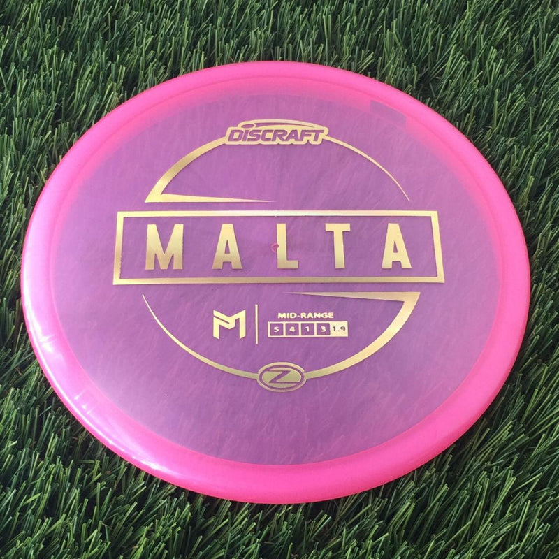 Discraft Elite Z Malta with PM Logo Stock Stamp Stamp - 172g - Translucent Pink