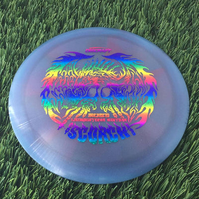 Discraft Elite Z Metallic Swirl Scorch with 2023 Ledgestone Edition - Wave 1 Stamp - 174g - Translucent Dark Blue