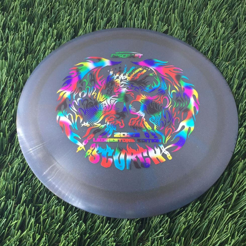 Discraft Elite Z Metallic Swirl Scorch with 2023 Ledgestone Edition - Wave 1 Stamp - 174g - Translucent Dark Blue