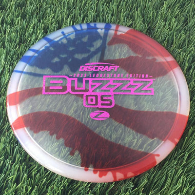 Discraft Elite Z Fly-Dyed BuzzzOS with 2023 Ledgestone Edition - Wave 2 Stamp - 180g - Translucent Flag