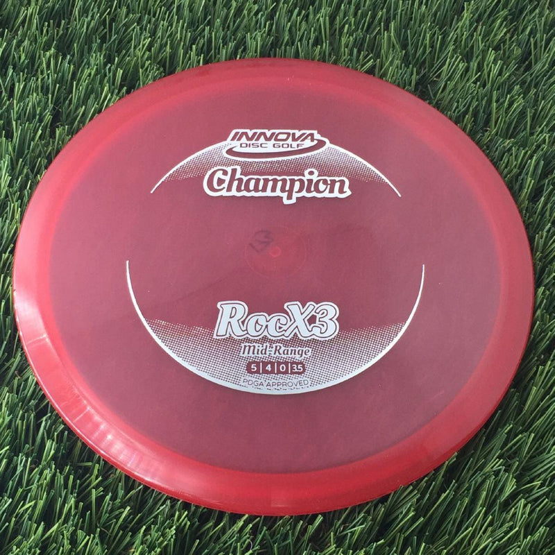 Innova Champion RocX3 with Circle Fade Stock Stamp - 173g - Translucent Red