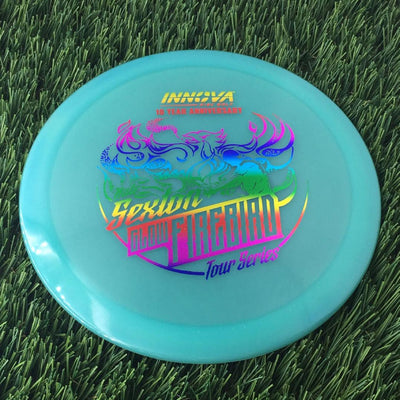 Innova Proto Color Glow Champion Firebird with Nate Sexton "Sexybird" 10 Year Anniversary Tour Series Stamp - 175g - Translucent Turquoise Blue