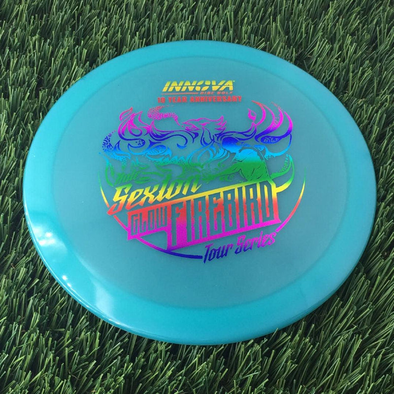 Innova Proto Color Glow Champion Firebird with Nate Sexton "Sexybird" 10 Year Anniversary Tour Series Stamp - 175g - Translucent Muted Blue