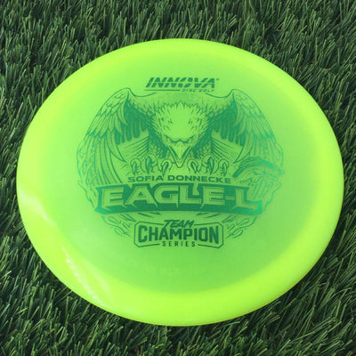 Innova Proto Glow Champion Eagle-L with Sofia Donnecke Team Champion Series 2025 Stamp - 175g - Translucent Yellow