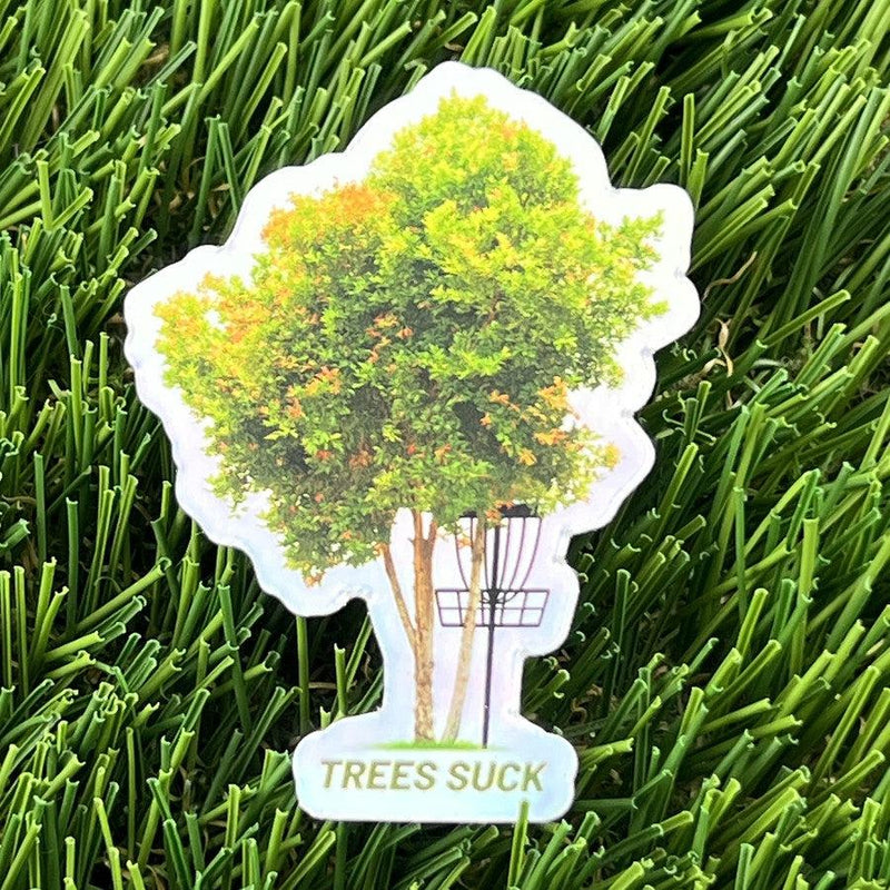 DZDiscs « Trees Suck » Autocollant holographique découpé