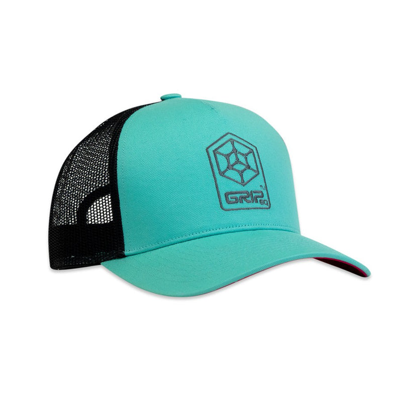 Hex Shield Snap Back Trucker Hat - Curved Bill