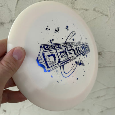 Auction! Jan '24 - Innova Swirled Star Destroyer with Calvin Heimburg 2020 Tour Series Stamp - 174g - Solid White